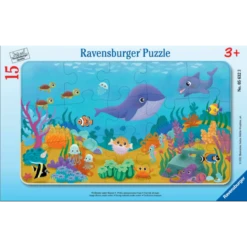 Ravensburger - Puzzle Cadre 15 Pièces - Petits Animaux Sous L'eau