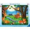Ravensburger - Puzzle Cadre 35 Pièces - Les Petits Animaux S'endorment -Millejouets ravensburger puzzle cadre 35 pieces les petits animaux s endorment