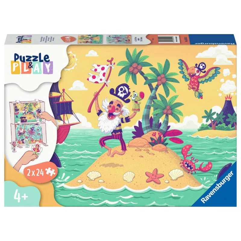 Ravensburger - Puzzle & Play - 2x24 Pièces - La Chasse Au Trésor Des Pirates 3 Ravensburger - Puzzle & Play - 2x24 Pièces - La Chasse Au Trésor Des Pirates