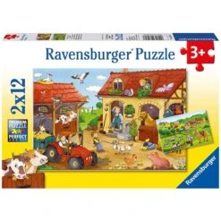 Ravensburger - Puzzles 2x12 Pièces - Le Travail à La Ferme