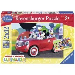 Ravensburger - Puzzles 2x12 Pièces - Mickey, Minnie Et Leurs Amis - Disney