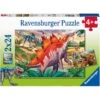Ravensburger - Puzzles 2x24 Pièces - Mammouths Et Dinosaures -Millejouets ravensburger puzzles 2x24 pieces mammouths et dinosaures