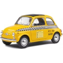 Solido - Miniature - Fiat 500 Taxi De New York Jaune 1965